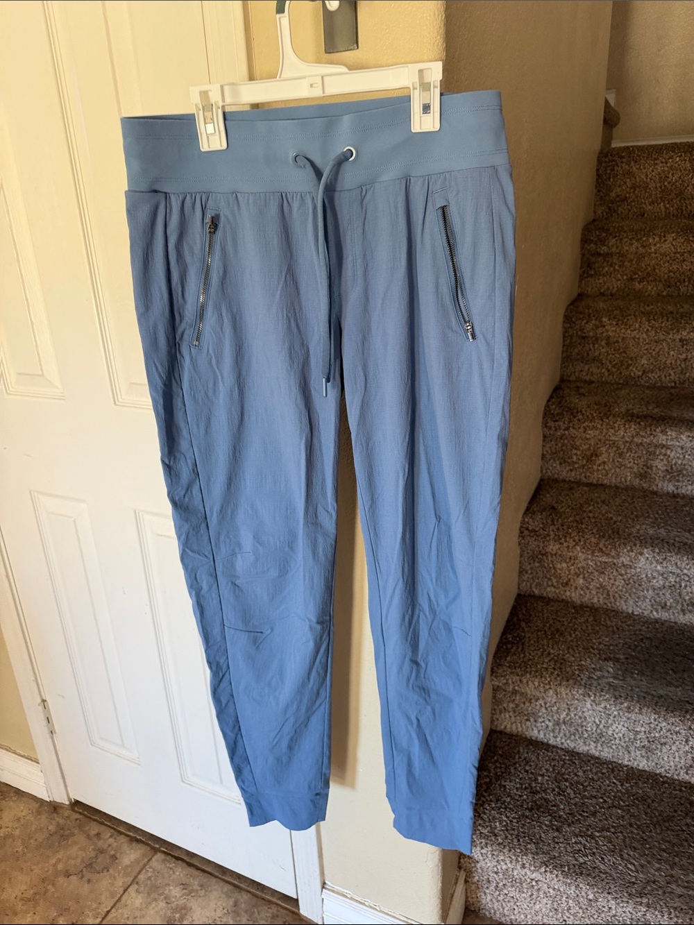 Athleta Light Blue Drawstring Jogger Pants